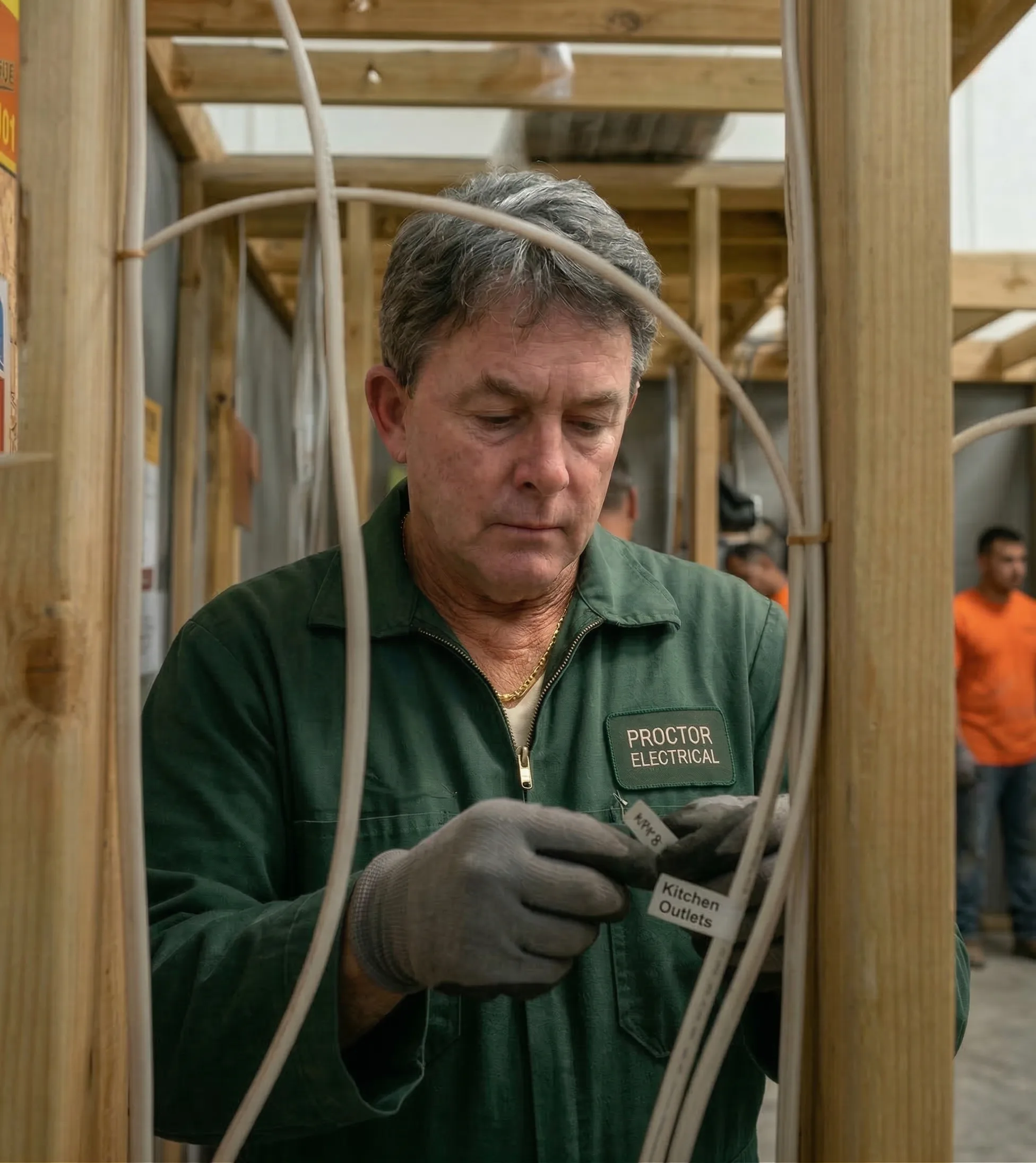 Cliff Proctor, licensed electrician at work in Wilmington NC