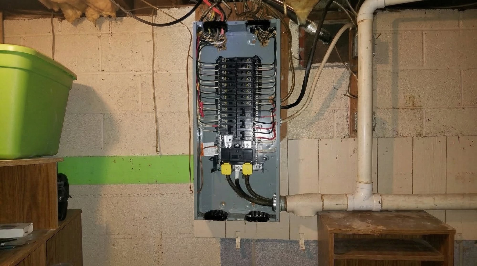 Electrical panel before upgrade